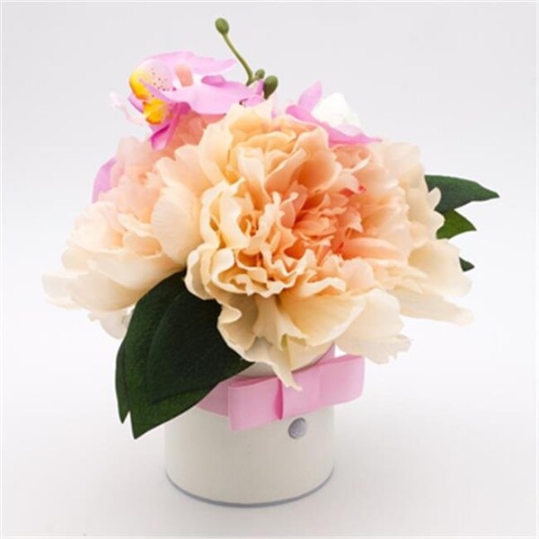 Cirago International NLFLWPNK Pink Peony Flower Bouquet with Motion Sensor Night Light; Fiber NLFLWPNK - main